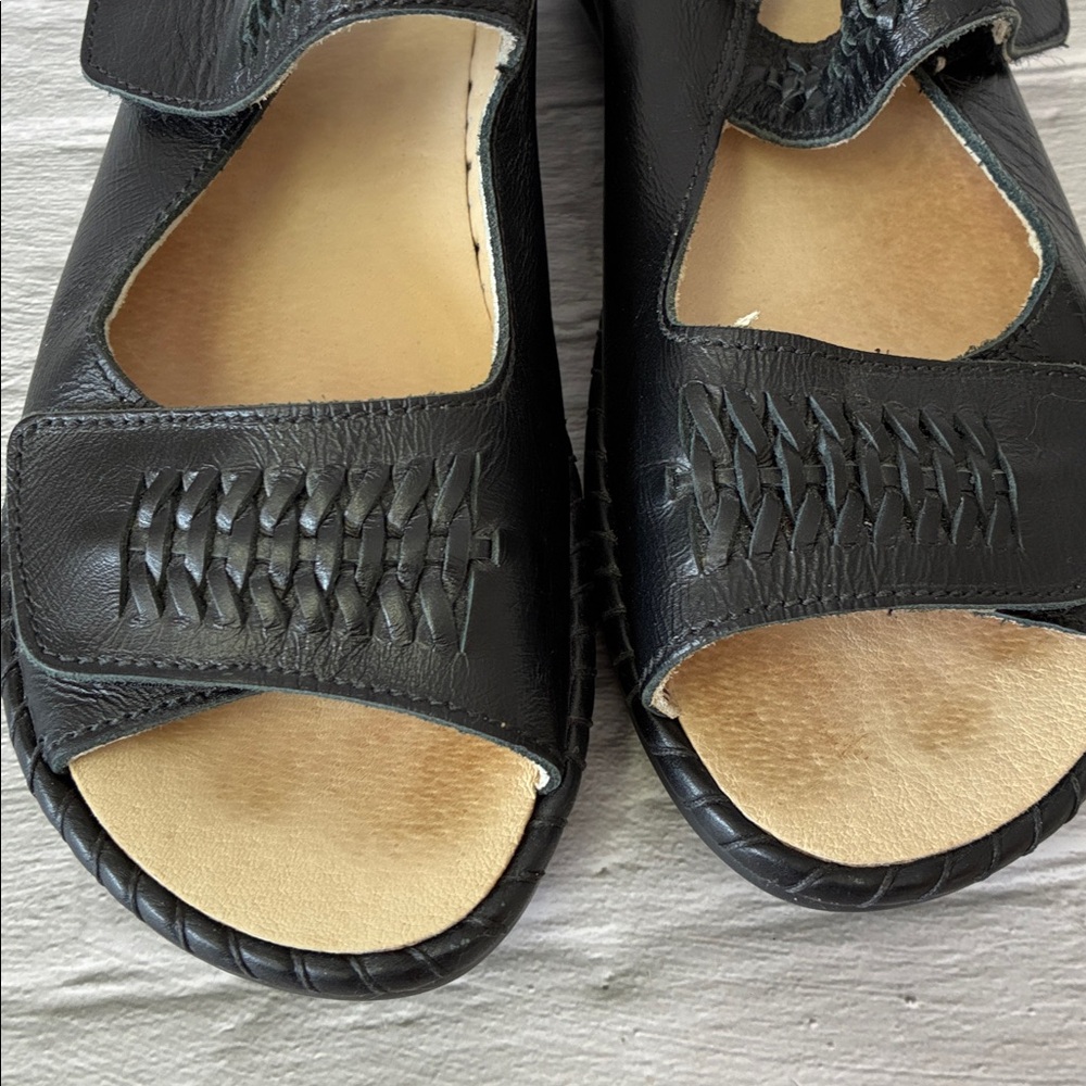 Romika Women's Black Leather Open Toe Sandals - Picture 3 of 15